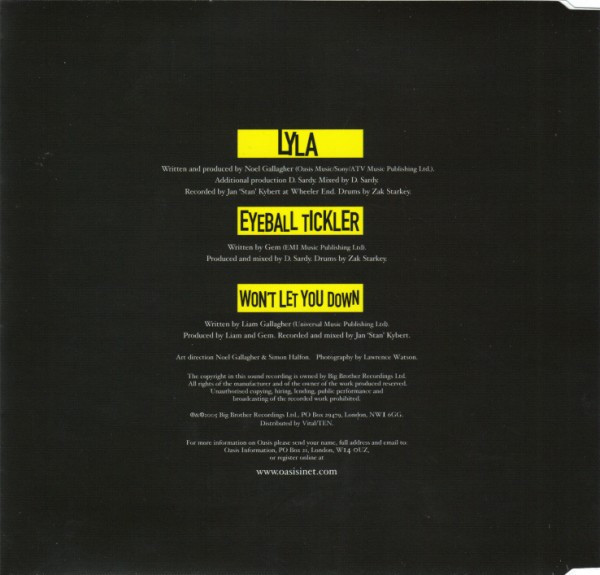 Oasis – Lyla (2005, Vinyl) - Discogs