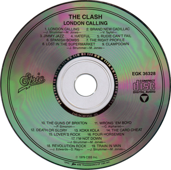 The Clash London Calling CD Epic EGK 36328 Joe Strummer, Jimmy Jazz, Koka  Kola