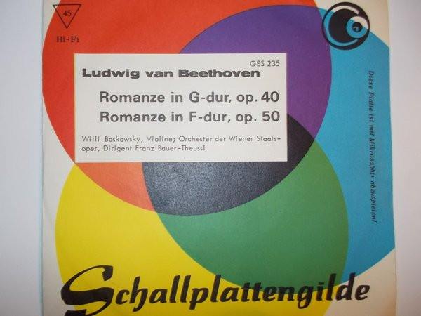 Album herunterladen Ludwig van Beethoven, Willi Boskowsky - Romanze In G Dur Op 40 Romanze In F Dur Op 50