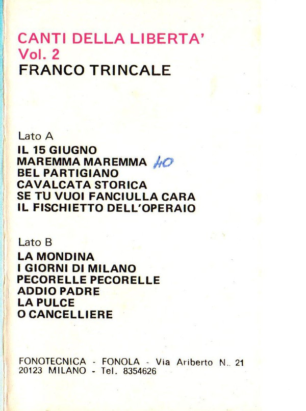 ladda ner album Franco Trincale - Canti Della Libertà Volume 1