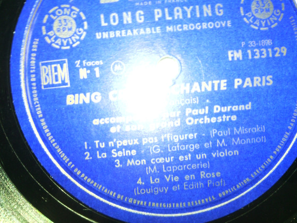 télécharger l'album Bing Crosby - Chante Paris