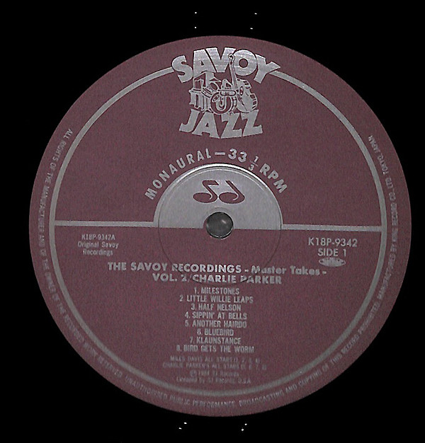 télécharger l'album Charlie Parker - The Savoy Recordings Master Takes Vol2