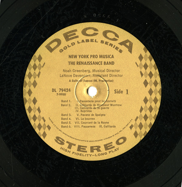 New York Pro Musica - The Renaissance Band | Decca (DL 79424) - 7