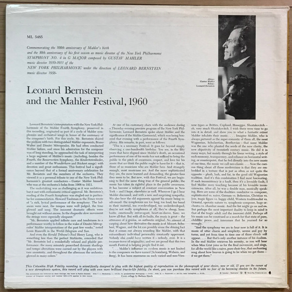 télécharger l'album Gustav Mahler, The New York Philharmonic Orchestra, Leonard Bernstein - Symphony No 4 In G Major