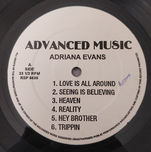 Adriana Evans – Adriana Evans (1997, Vinyl) - Discogs