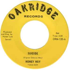 Honey May - Suicide / Mr. Moon Man album cover