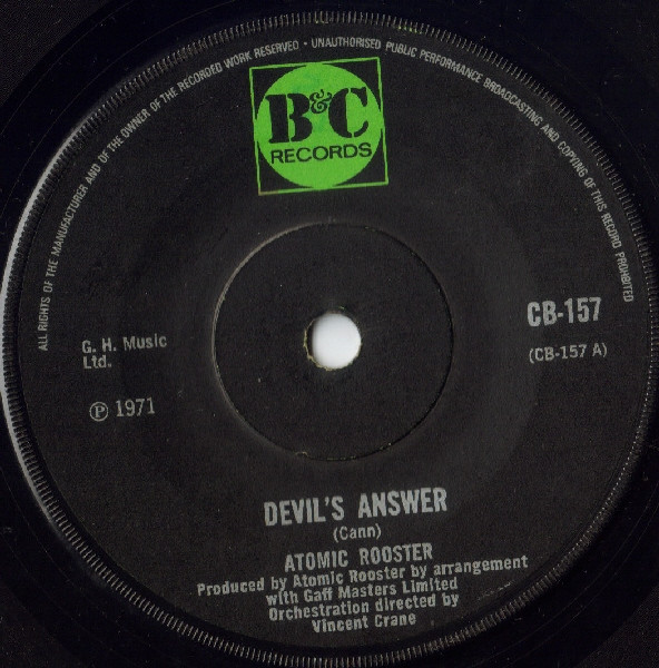 Atomic Rooster – Devil's Answer / The Rock (1971