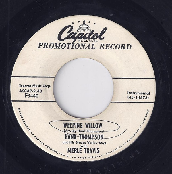 Album herunterladen Hank Thompson And His Brazos Valley Boys With Merle Travis - Weeping Willow You Can Give Me Back My Heart