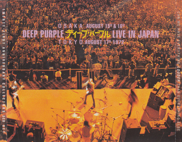 Deep Purple – Live In Japan (CD) - Discogs