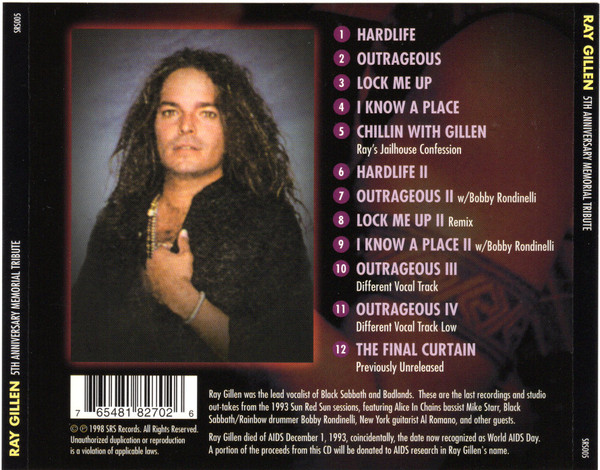 Ray Gillen – 5th Anniversary Memorial Tribute (1998, CD) - Discogs