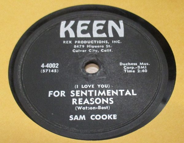 Sam Cooke - For Sentimental Reasons / Desire Me | Releases | Discogs