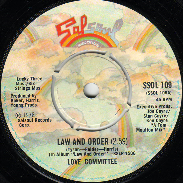 Love Committee – Law And Order (1978, Vinyl) - Discogs