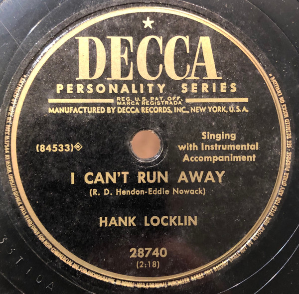 Album herunterladen Hank Locklin - I Cant Run Away The Red Rose