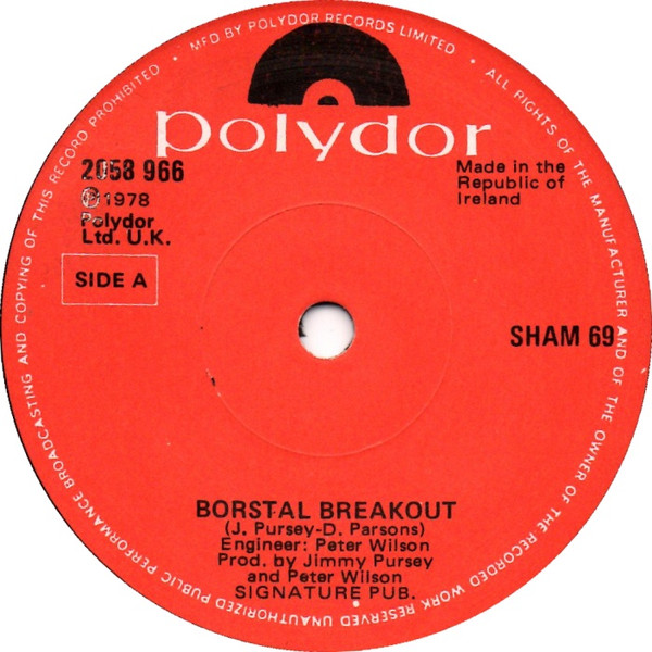 Sham 69 – Borstal Breakout (1978, Vinyl) - Discogs