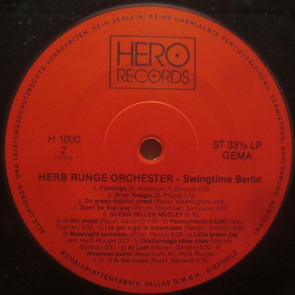baixar álbum Herb Runge Orchester - Swingtime Berlin