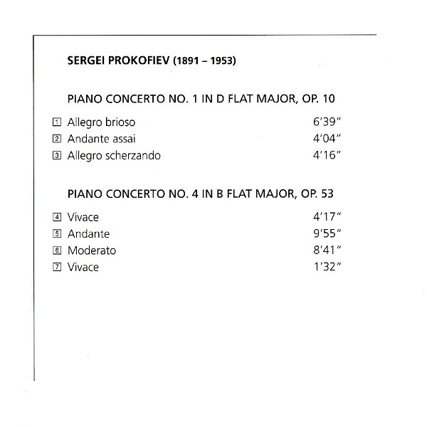 lataa albumi Prokofiev Vladimir Krainev RadioSinfonieOrchester Frankfurt Dimitri Kitaenko - Piano Concertos Nos 1 4 5