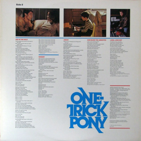 Paul Simon - One-Trick Pony | Warner Bros. Records (XHS 3472) - 6