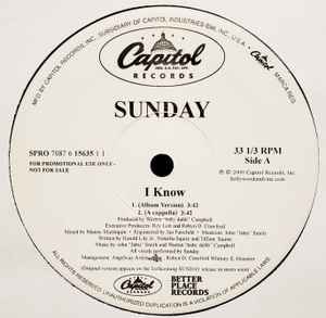 Sunday (4) - I Know album cover