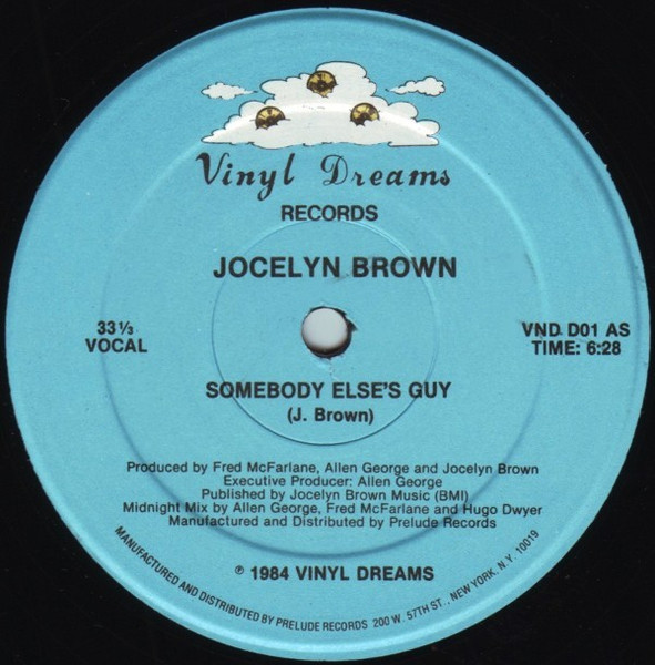 Jocelyn Brown – Somebody Else's Guy (1984, 2nd Edition (Hauppauge 