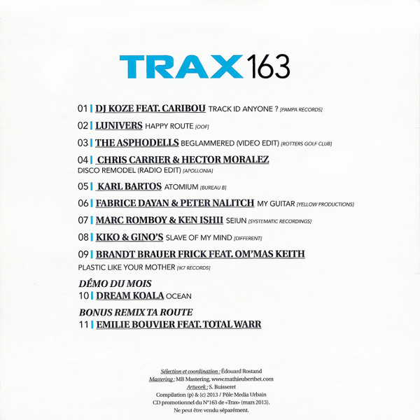 lataa albumi Various - Trax 163 Mars 2013