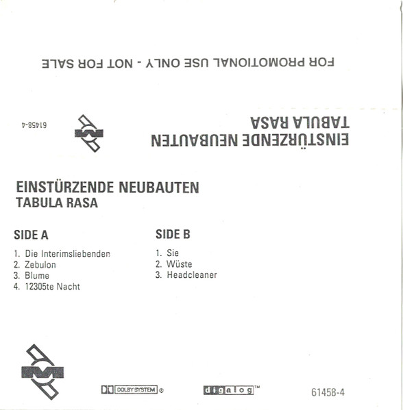 Einstürzende Neubauten – Tabula Rasa (1993, CD) - Discogs