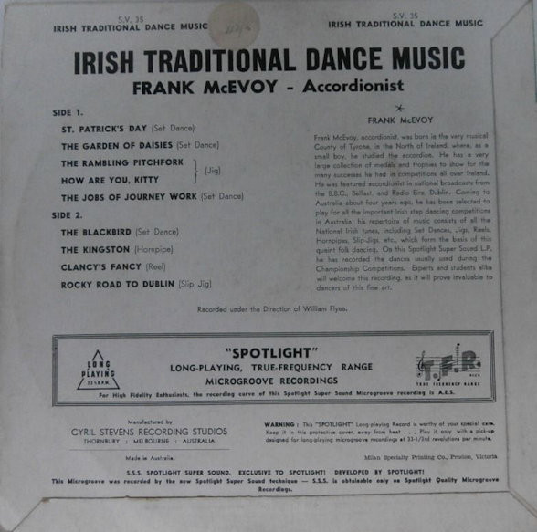 last ned album Frank McEvoy - Traditional Irish Dance Music