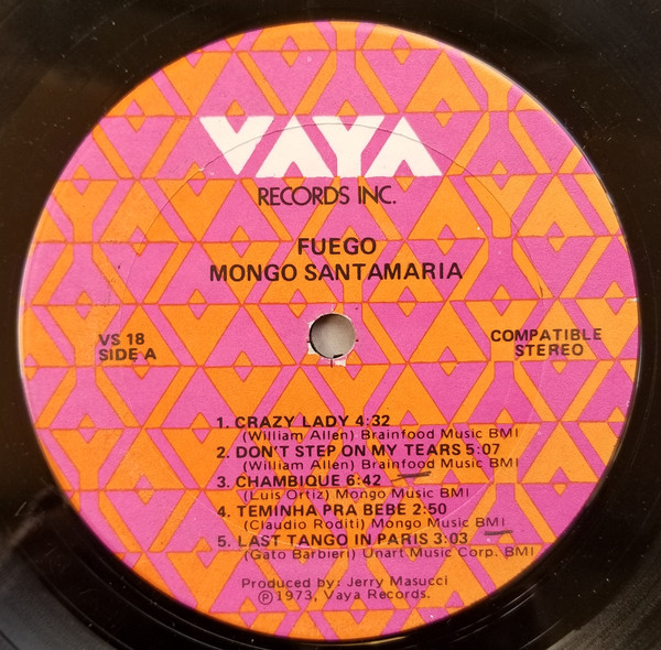 □1973年 Venezuela盤 オリジナル Mongo Santamaria - Fuego 12”LP LPS