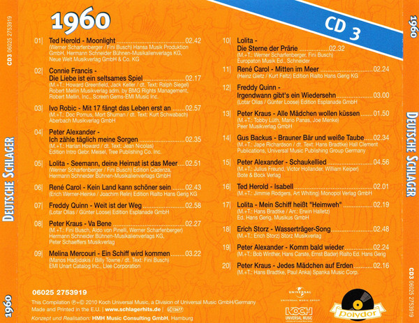 Album herunterladen Various - Deutsche Schlager 1959 1960