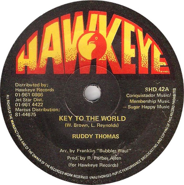 RUDDY THOMAS  KEY TO THE WORLD レゲエレコード