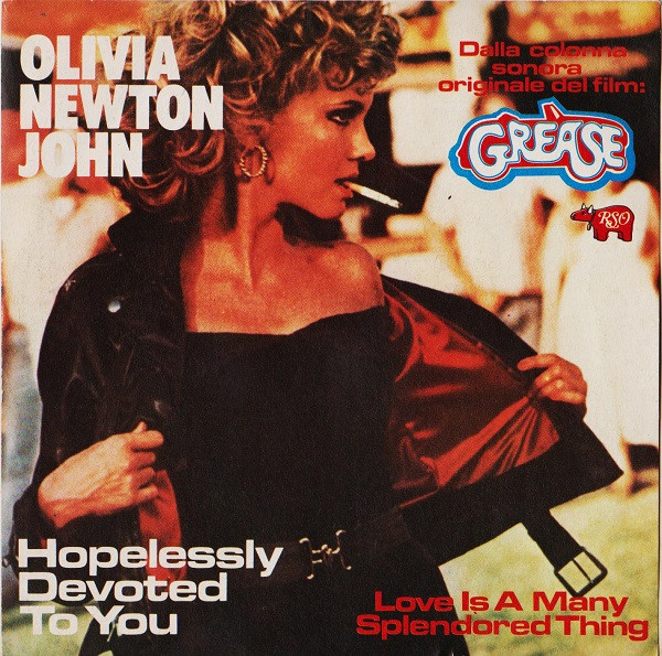 2 Olivia Newton John Hopelessly Jukebox Title Strips for CD 7" 45RPM Records 