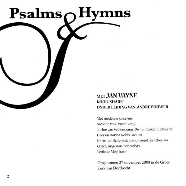 ladda ner album Jan Vayne - Psalms Hymns