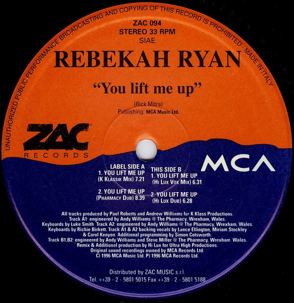 last ned album Rebekah Ryan - You Lift Me Up