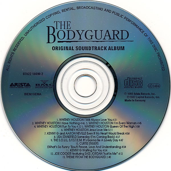 The Bodyguard (Original Soundtrack Album) (1993, CD) - Discogs