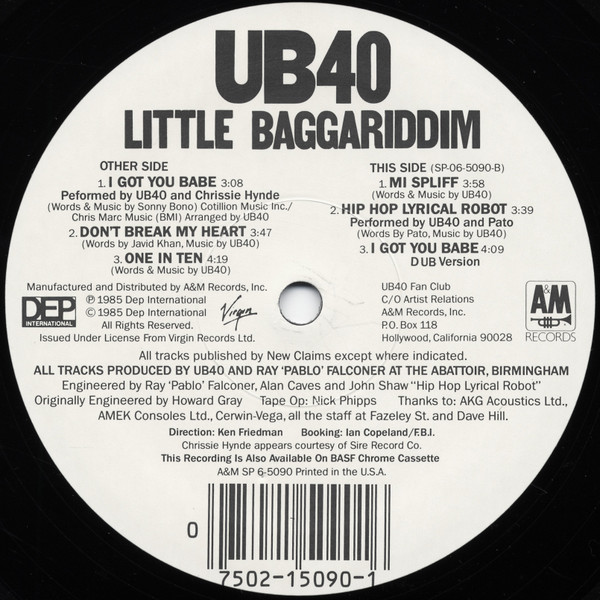 UB40-Little Baggariddim