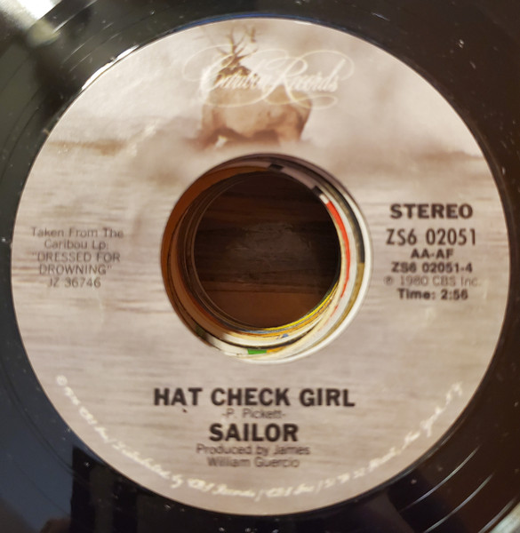 Sailor – Hat Check Girl (1981, Santa Maria, Vinyl) - Discogs