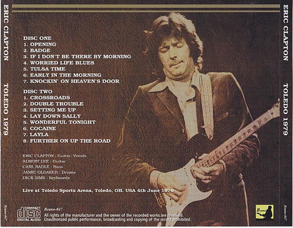 lataa albumi Eric Clapton - Toledo 1979