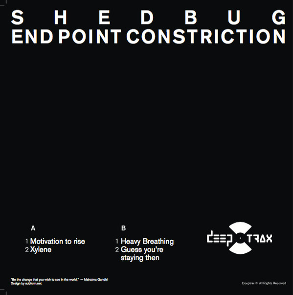 Shedbug - End Point Constriction | Deeptrax Records (DPTX-007) - 2