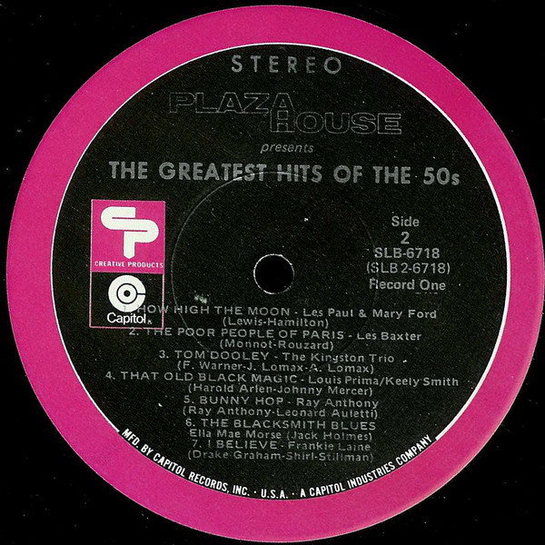 last ned album Various - Plaza House Presents The Greatest Hits Of The 50s 60s