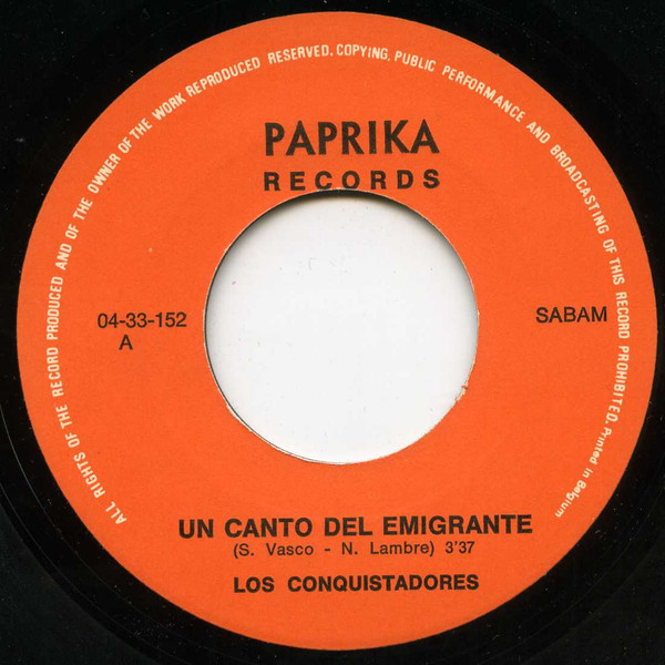 last ned album Los Conquistadores - Un Canto Del Emigrante