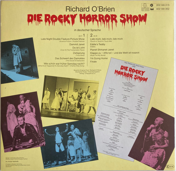 last ned album Various - Die Rocky Horror Show Live In Deutscher Sprache