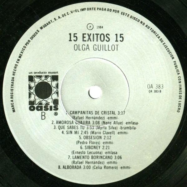 Album herunterladen Olga Guillot - 15 Exitos 15