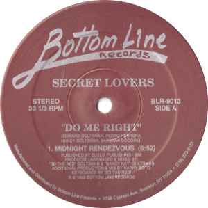 Secret Lovers - Do Me Right album cover