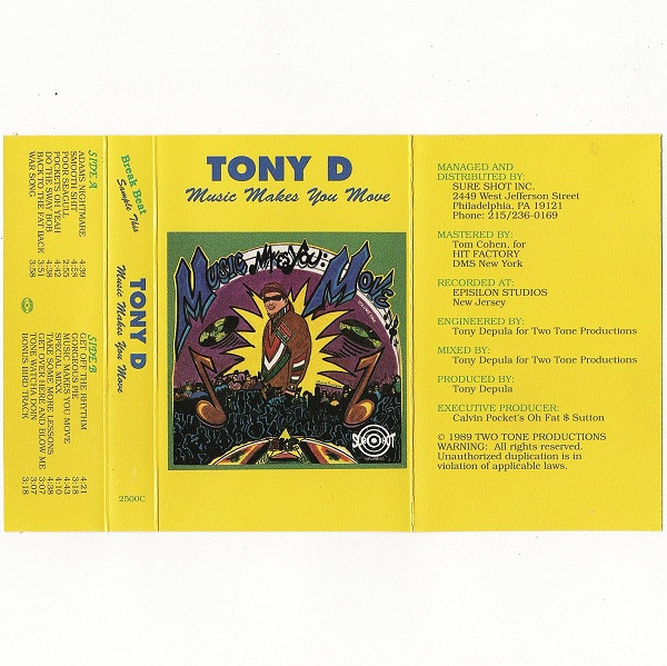 Tony D – Music Makes You Move (1989, Cassette) - Discogs