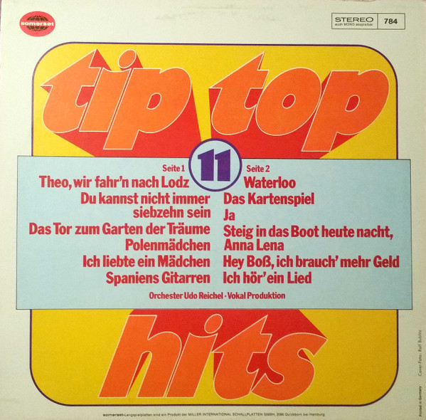 last ned album Orchester Udo Reichel - Tip Top Hits 11