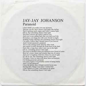Jay-Jay Johanson - Paranoid album cover