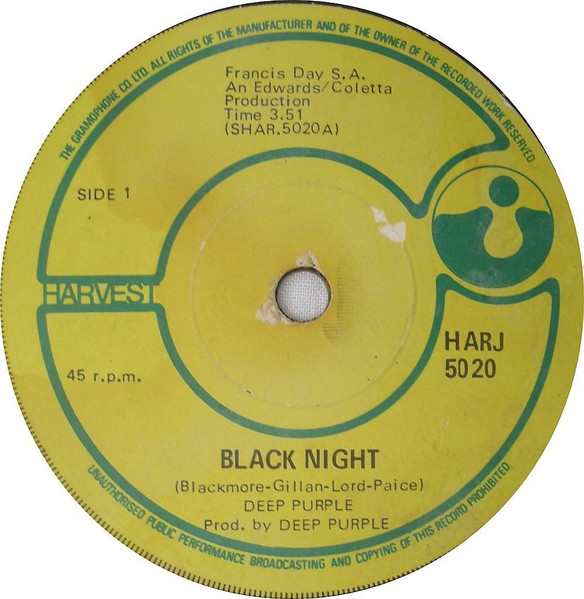 Deep Purple – Black Night (Vinyl) - Discogs