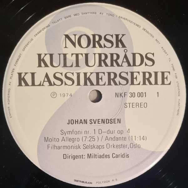 baixar álbum Johan Svendsen, Filharmonisk Selskaps Orkester, Miltiades Caridis - Symfoni Nr 1 D Dur Op 4