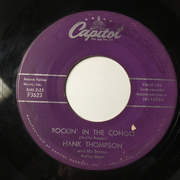 Hank Thompson And His Brazos Valley Boys – Rockin' In The Congo