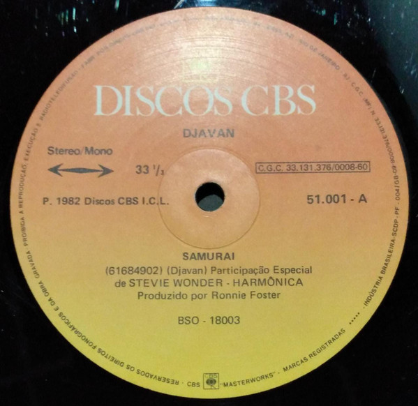 Djavan - Samurai | Releases | Discogs
