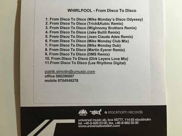 Whirlpool – From: Disco To: Disco (2006, CDr) - Discogs